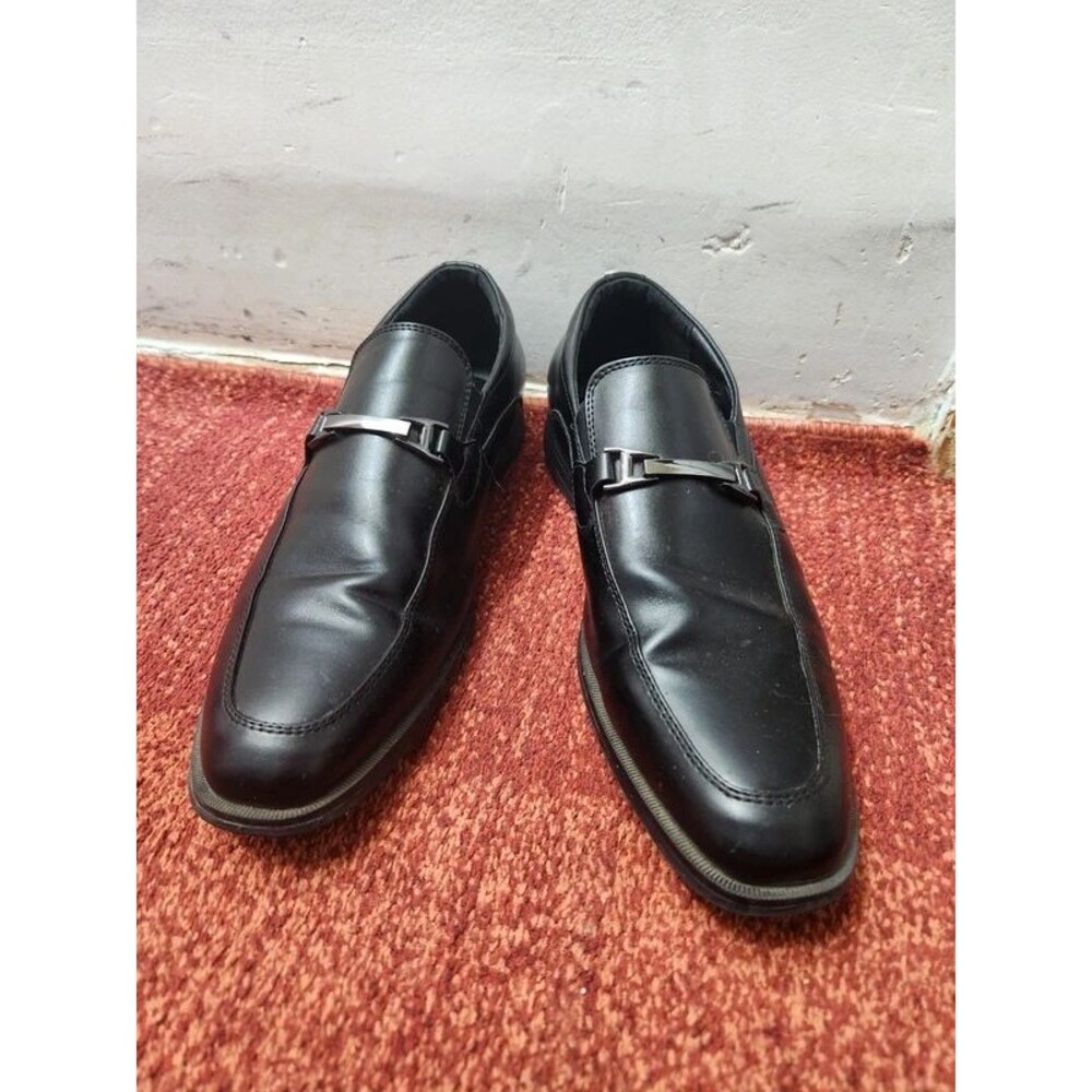 Van Heusen Tate Mens Black Slip On Loafers Size 9.5 M